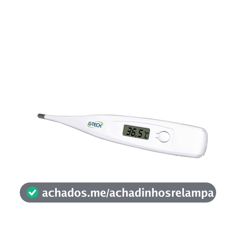G-Tech Termômetro Digital Clínico Branco. 1 LR41 x 1,5V baterias necessárias (inclusas)