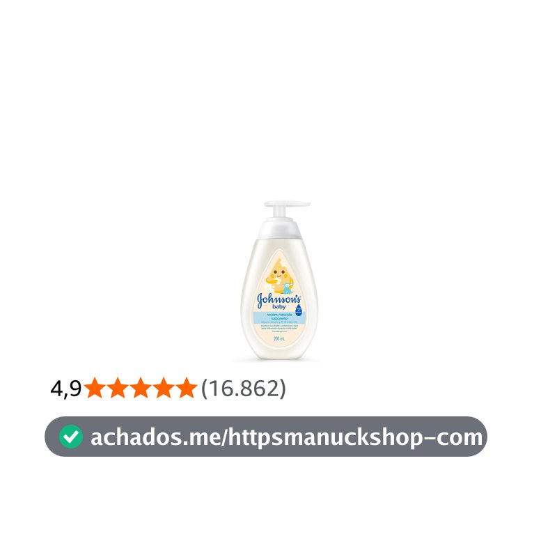 Sabonete Líquido Johnson's Baby Recém-Nascidos, 200ml