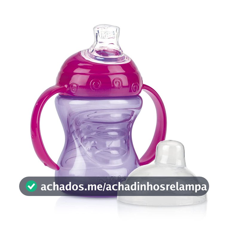 Nûby Copo Com Alça E Bico De Silicone Lilás Lilás