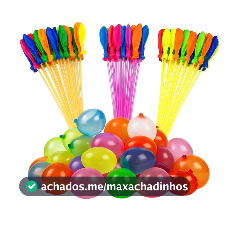 Kit 111 Balões D'Água Coloridos Enchimento Rápido Festa Verão