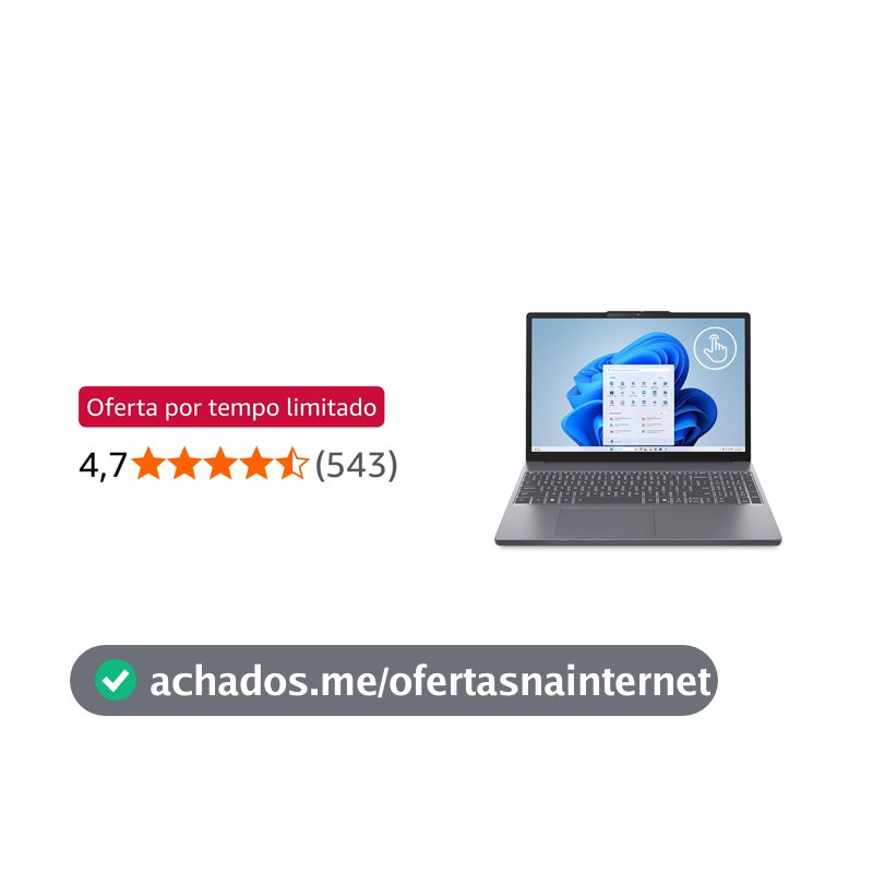 Notebook Lenovo IdeaPad Slim 3 15.3" Touch Screen - Luna Grey - Intel Core i5-13420H, 8GB RAM, 512GB SSD, Windows 11