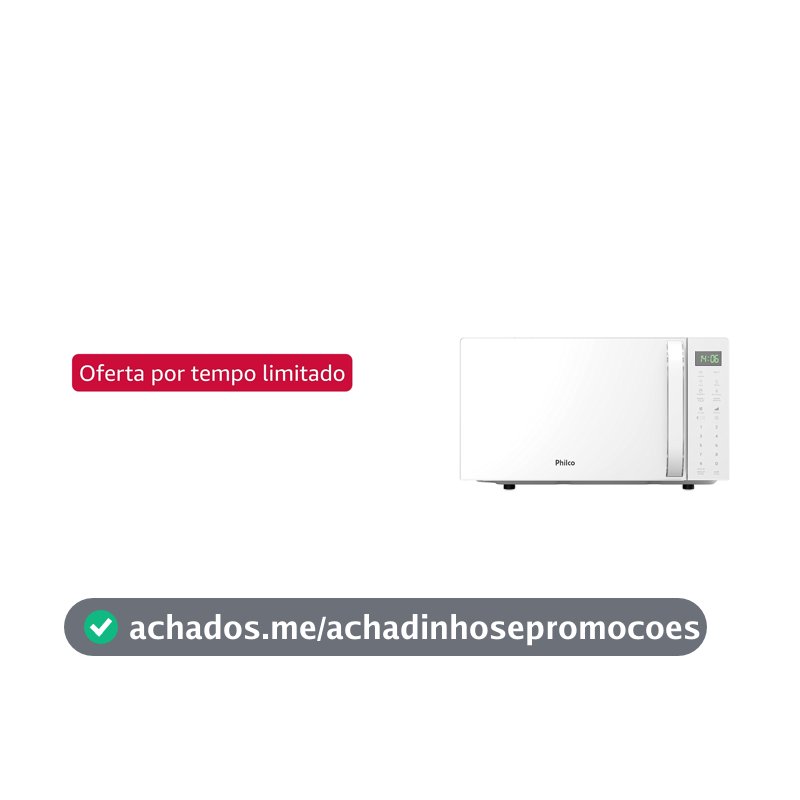Micro-ondas Philco 20L Branco Pintura Limpa Fácil PMO24B 220v