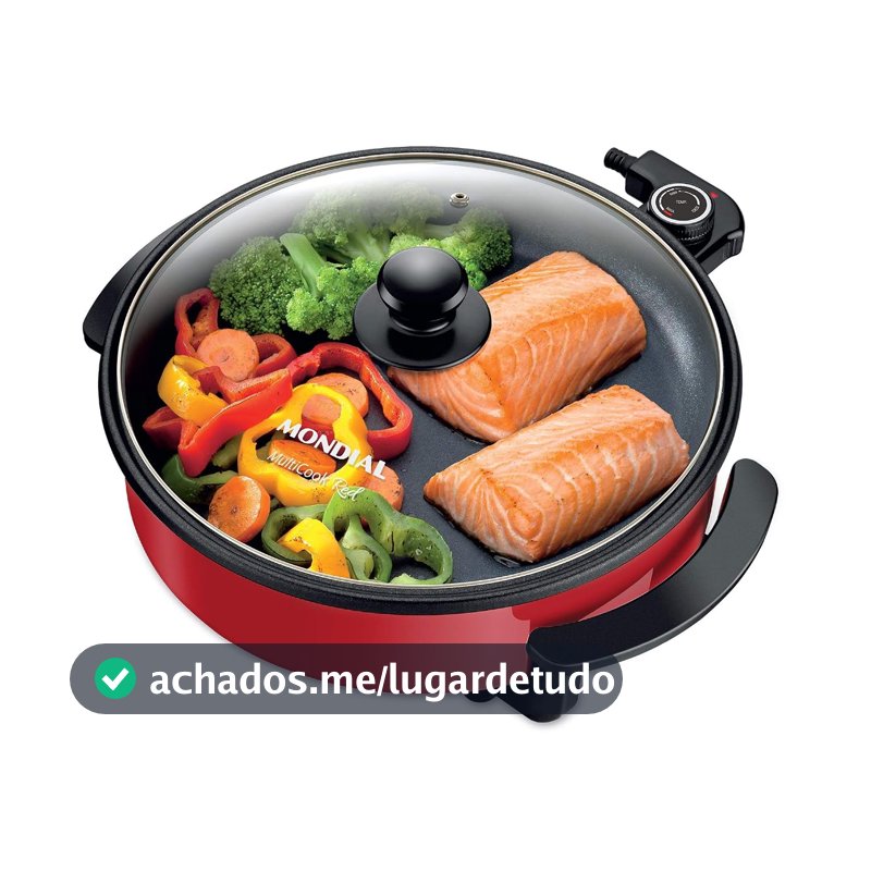 MONDIAL Panela Elétrica Redonda, Vermelho, 1200W, 110V - PE-28