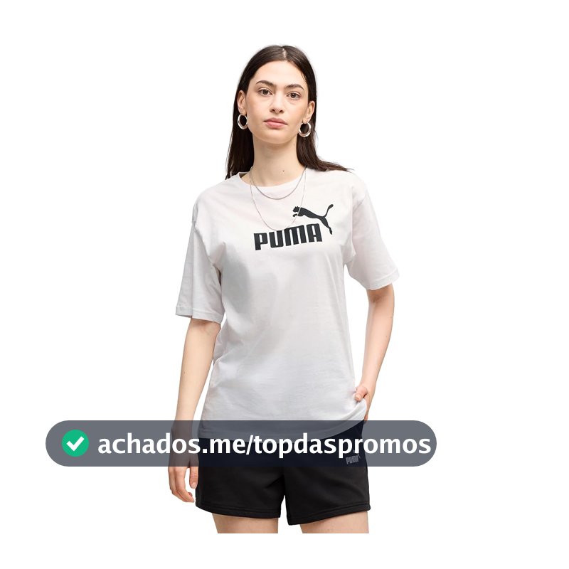 Camiseta Puma Essentials No. 1 Logo Relaxed Feminina