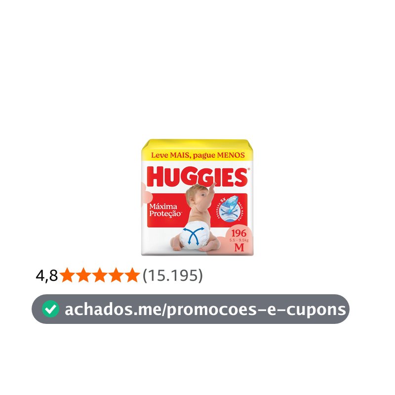 Huggies Fralda Supreme Care M 196 Un