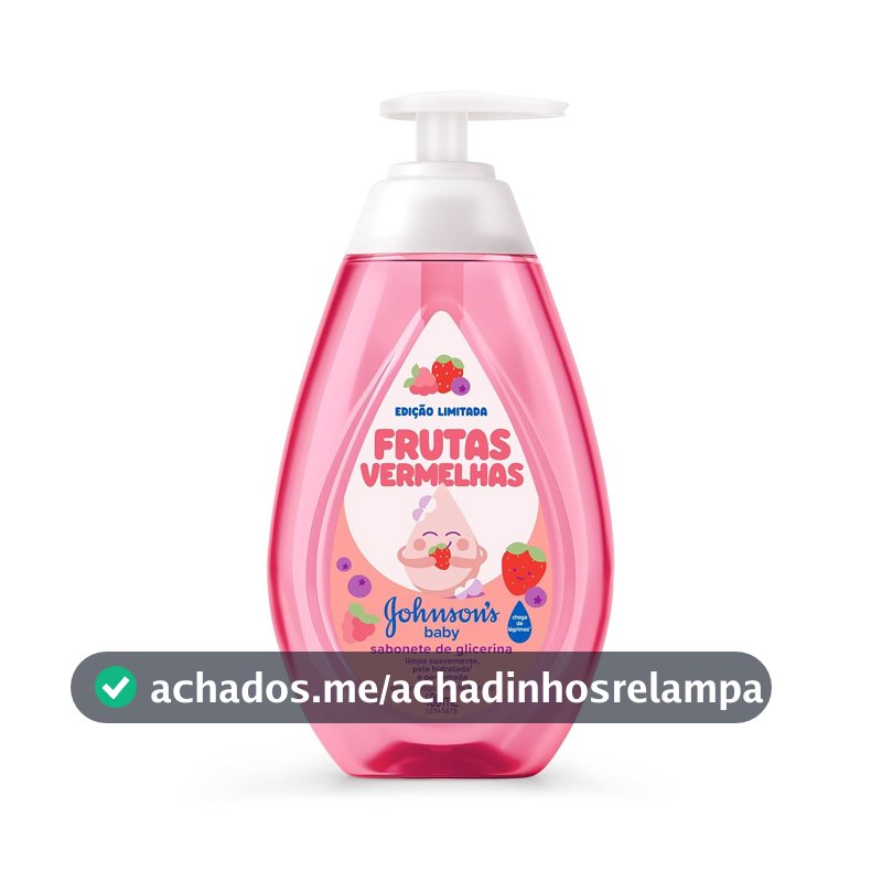 Sabonete Líquido Johnson's Baby, Frutas Vermelhas, Edição Limitada, 400ml