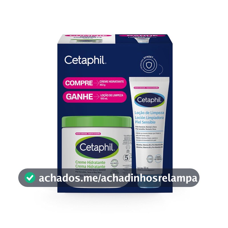 KIT CETAPHIL CREME 453G + LOÇÃO DE LIMPEZA 100ML