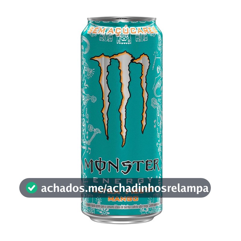 Pack Monster Energy Mango Loco Ultra Fiesta Bebida Energética Zero Açúcar, Lata 473 ml – 6 Unidades