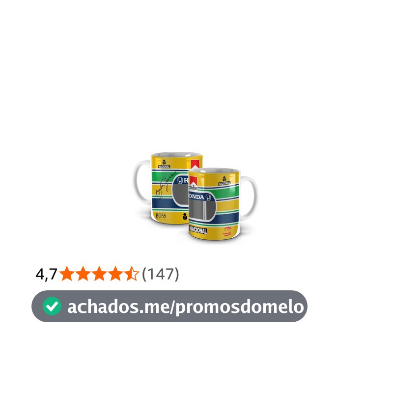 Caneca Ayrton Senna Fórmula 1 F1 Corrida - Mega Oferta!!!