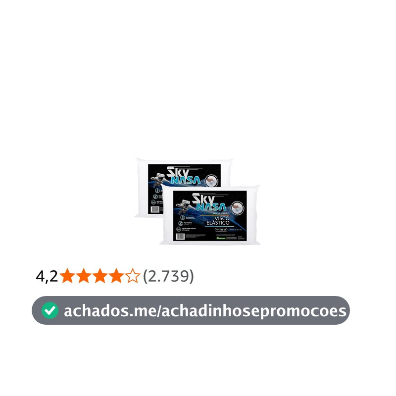 Z Pass Sleep Kit 2 peças Travesseiro Nasa Sky Viscoelástico Altura 10cm Visco D40 Premium Capa 100% algodão para fronhas 50x70cm - Branco