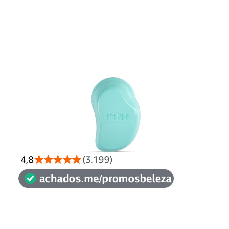 Tangle Teezer - Escova de cabelo desembaraçadora The Original Mini para todos os tipos de cabelo, úmido e seco. Cor: Verde água