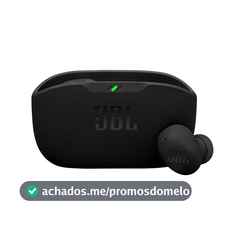 Fone de Ouvido Sem Fio, JBL, Bluetooth, Wave Buds 2, Intra Auricular, Sem Fio, Resistente À Água e Poeira - Preto