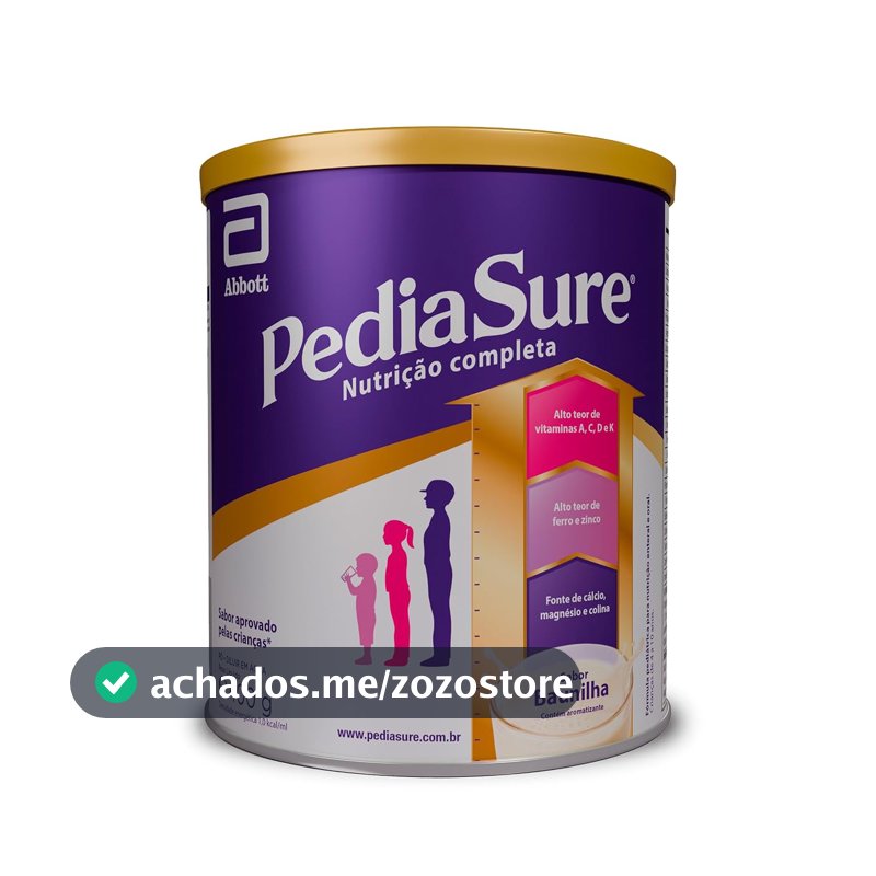 PEDIASURE Suplemento Nutricional Infantil com DHA, Ômega 3 e 6, Arginina, Vitamina K2 e 27 Vitaminas e Minerais, Pó 400g, Baunilha