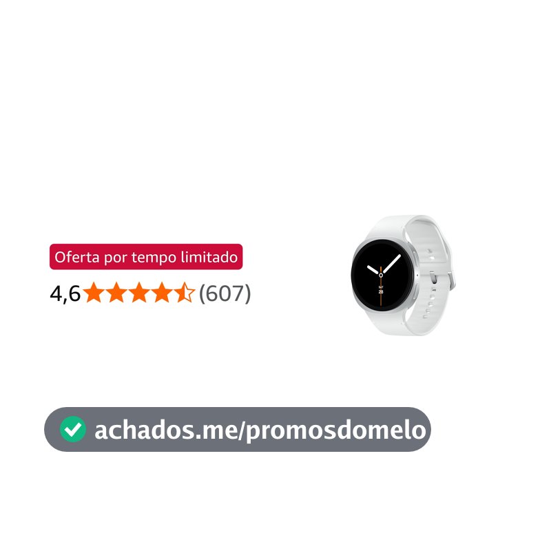 Samsung Galaxy Watch8 Smartwatch 44mm BT, Galaxy AI - Prata