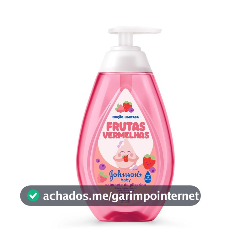 Sabonete Líquido Johnson's Baby, Frutas Vermelhas, Edição Limitada, 400ml