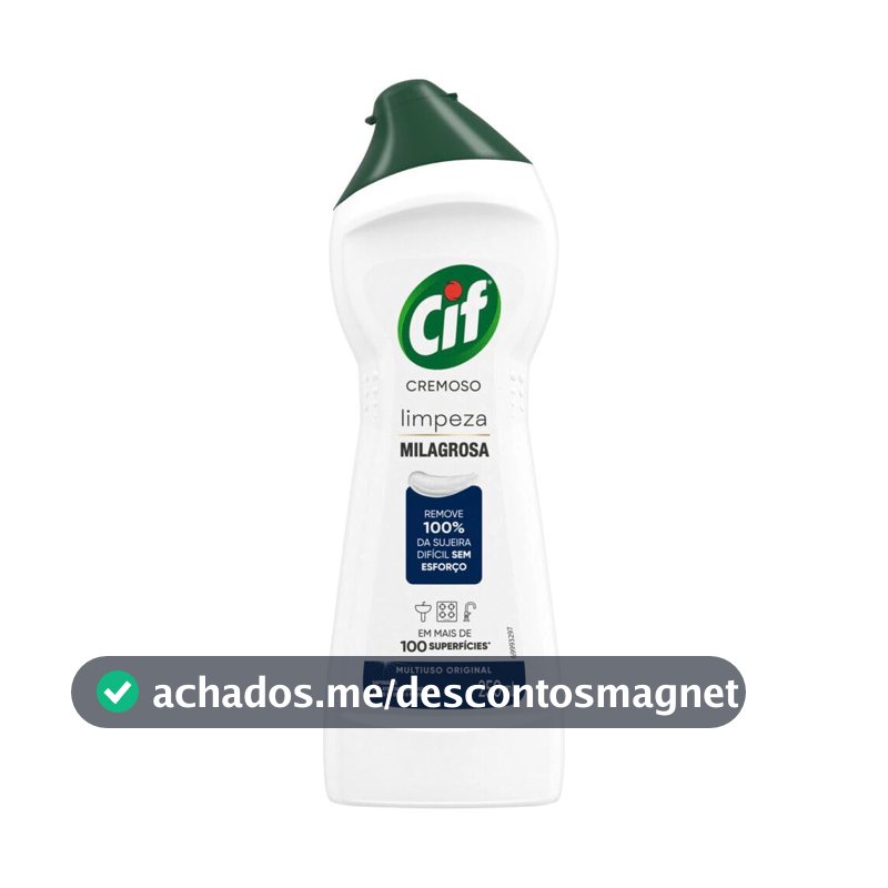 Cif Cremoso Limpeza Milagrosa Produto De Limpeza De Casa Milagroso Original Remove 100% Da Sujeira Difícil Sem Esforço 250 Ml
