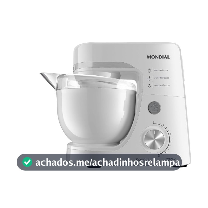 Batedeira Planetária, Mondial, Branco, 700W, 110V - BP-03-W