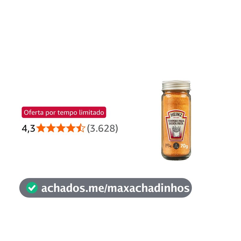 Heinz Tempero Para Batata Frita Vidro 70G