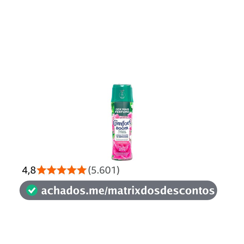 Comfort Boom Odorizador de Roupas Cristais de Perfume Euforia Floral 275gr