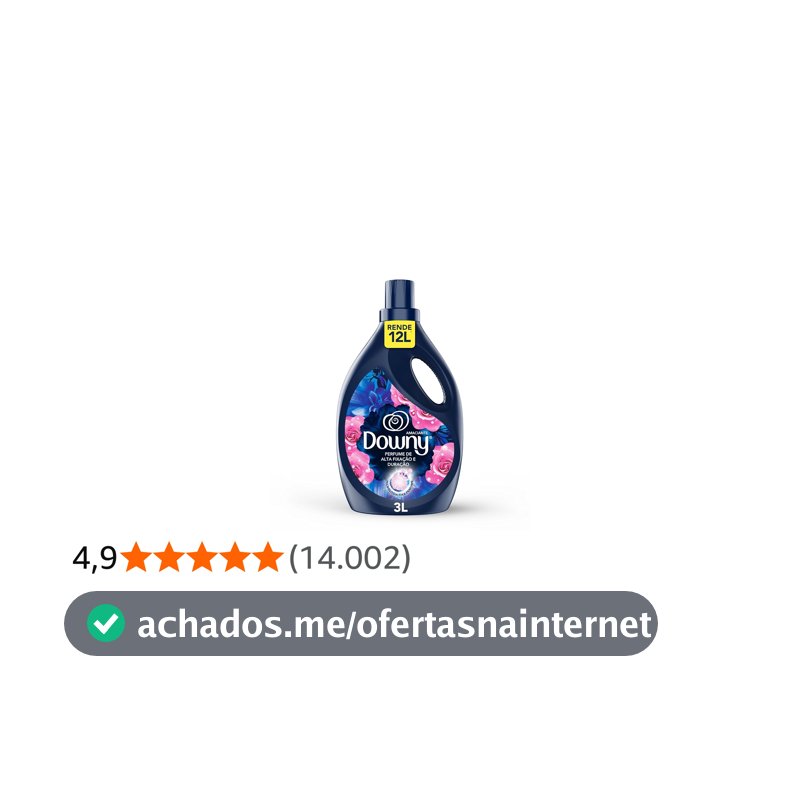 Downy Amaciante Concentrado Líquido Brisa Intenso 3L – Rende 12L