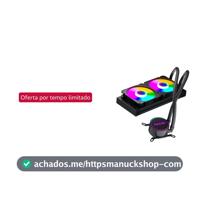 Water Cooler Mach1 Logic, Rgb, 240mm, Amd e Intel, Preto - Gk240
