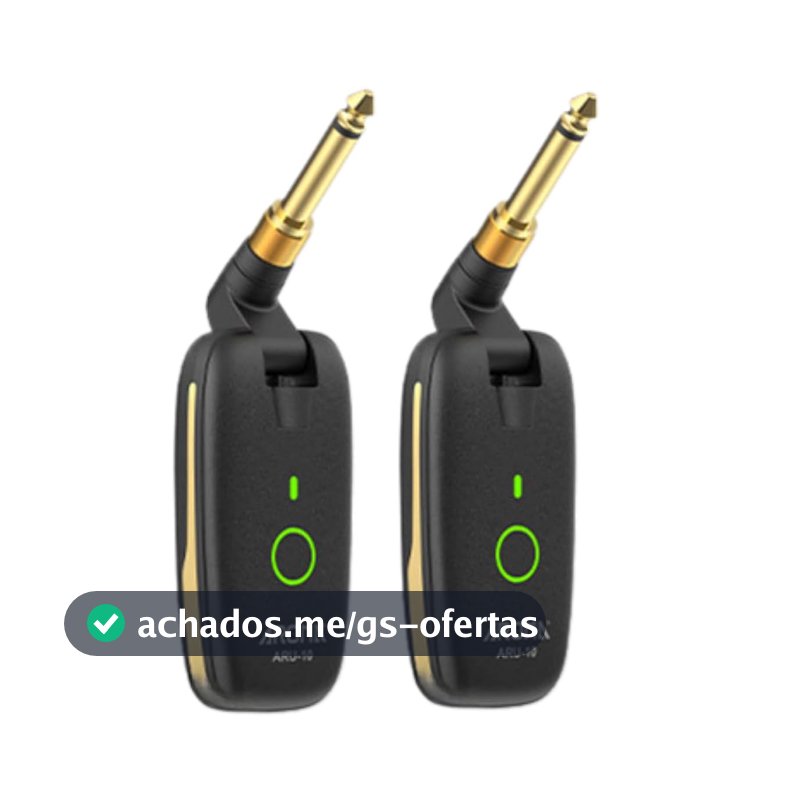VEDO Transmissor Sem Fio Guitarra Elétrica e Baixo e Baterias Elétricas, Recarregável, Captador 7 Canais UHF, Tecnologia de Salto de Frequência, Transmissor e Receptor do Sistema
