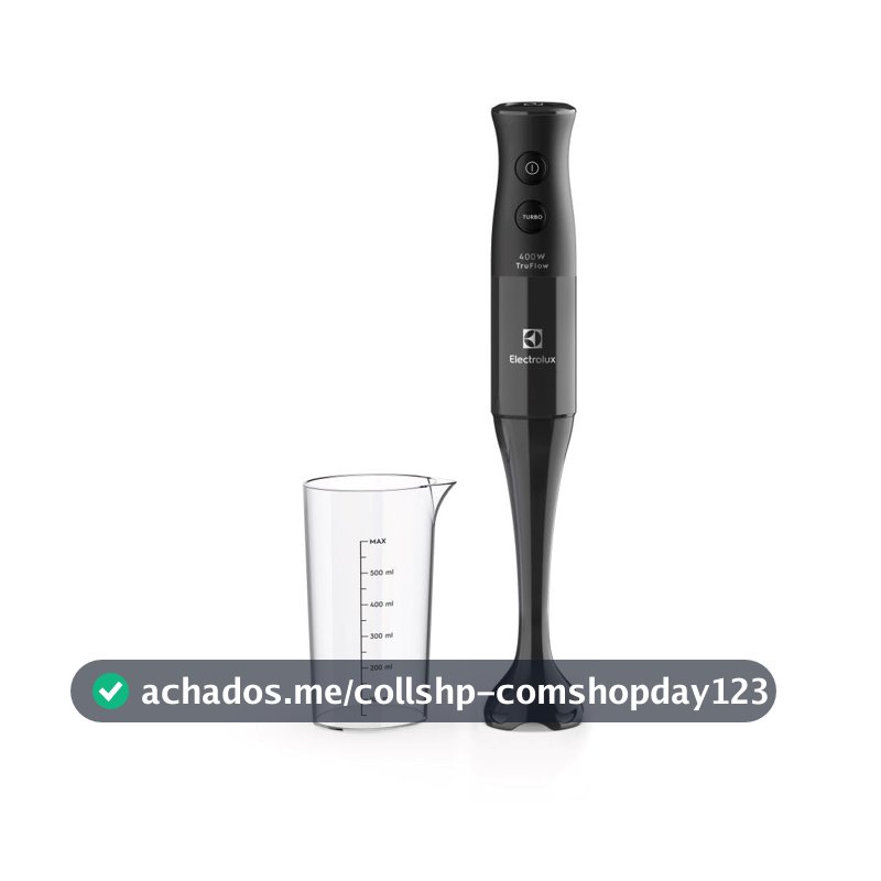 Mixer de mão Electrolux Preto 400W com Tecnologia TruFlow 1 velocidade função turbo EIB05 220V