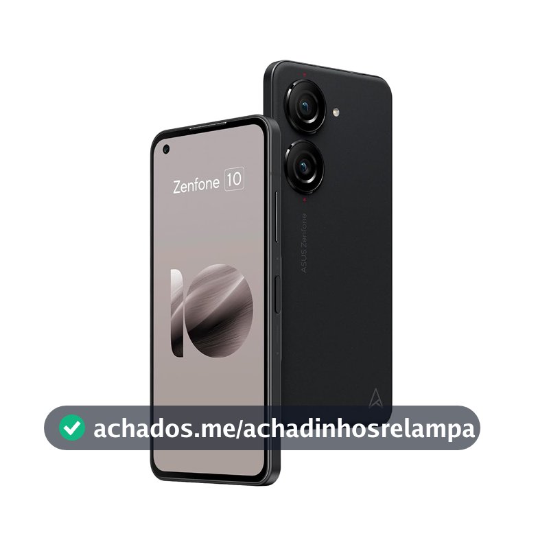 Smartphone Asus Zenfone 10, Snapdragon 8 Gen 2, 8GB, 256 GB, Android 12, Tela 5,92" Amoled, Midnight Black - AI2302-2A061BR