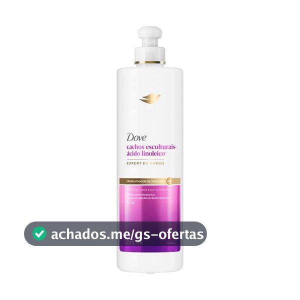 Dove Ativador de Cachos Creme Cachos Esculturais + Ácido Linoleico 355ml