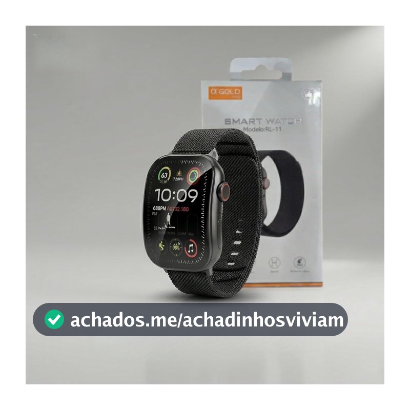 Smartwatch Bluetooth com Chamadas, Tela 2.02” Android e iOS