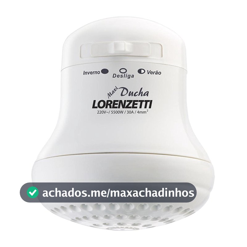 Maxi Ducha 220V 5500W, Lorenzetti, 7530275, Branco, Pequeno