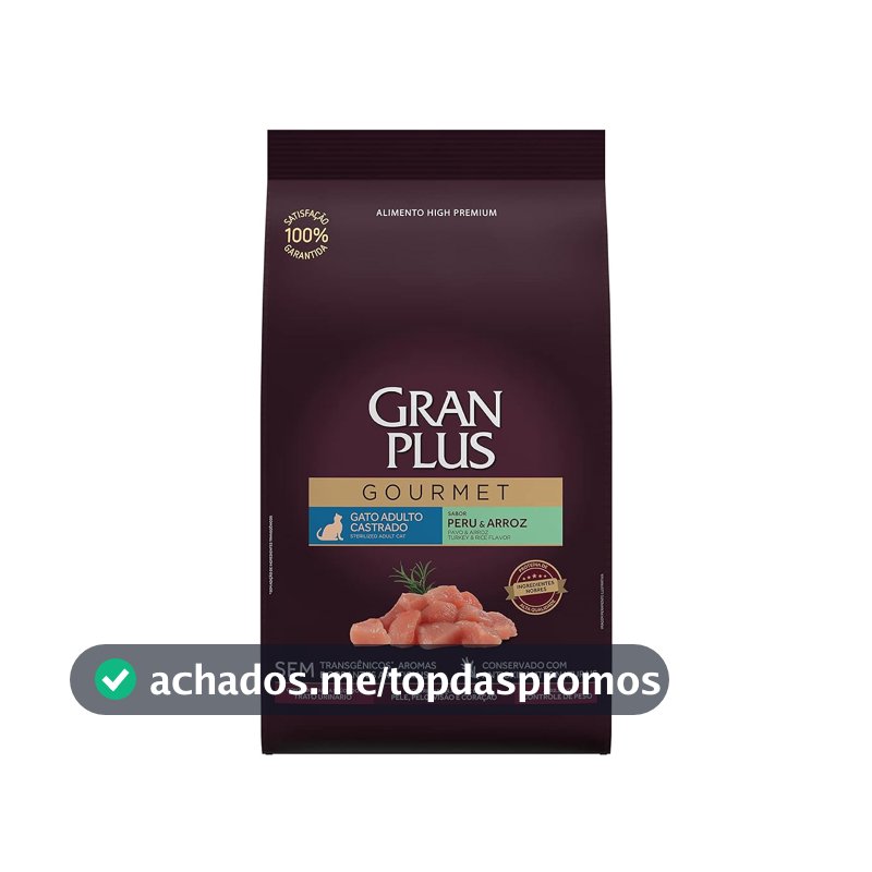 Gran Plus Ração Para Gatos Castrados Gourmet Peru 10 1Kg