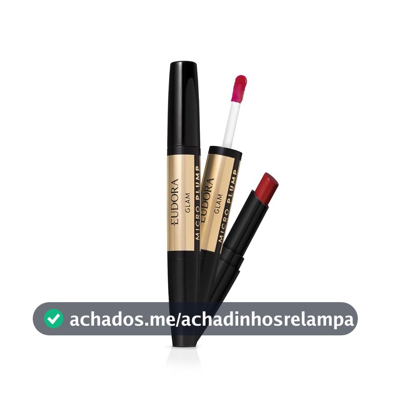 Eudora Glam Micro Plump Batom Duo Vermelho Único 1,8g