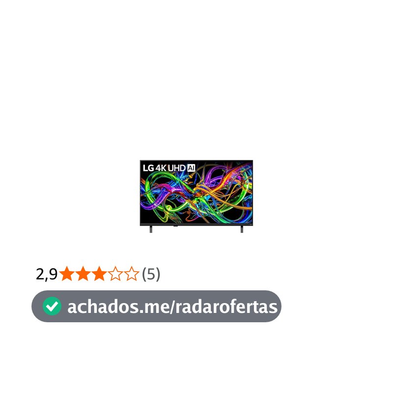 Smart TV LG 50" 4K UHD NANO AI 50UN85CBPSA.BWZ