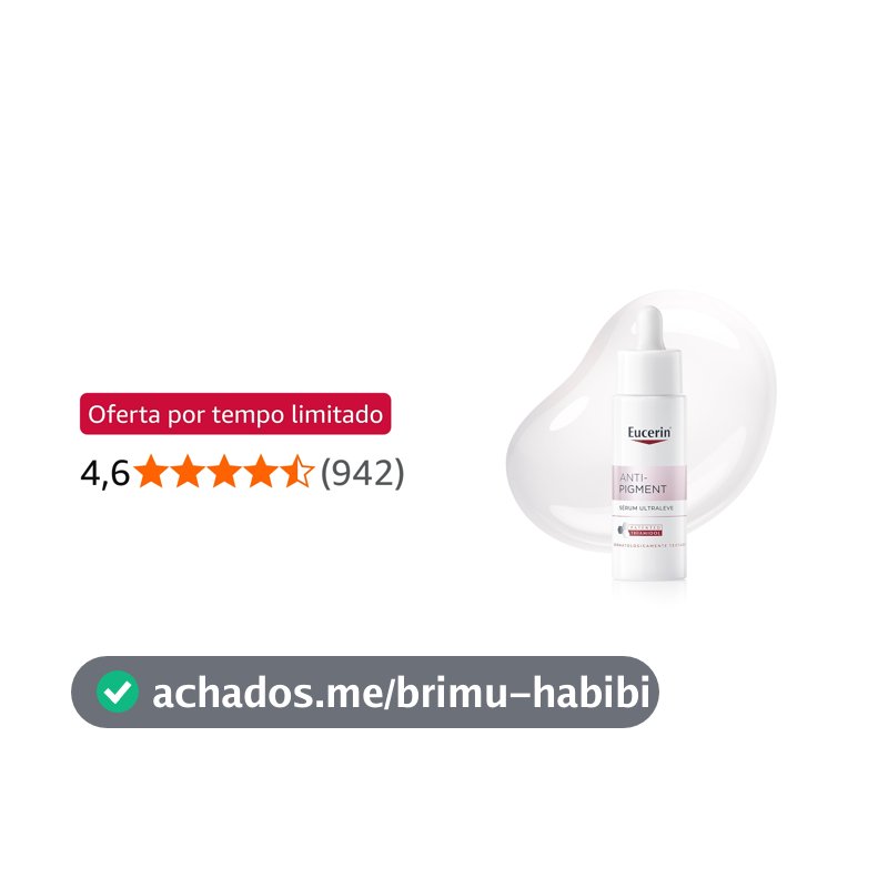 EUCERIN Sérum Facial Ultraleve Antimanchas e Antibrilho 30ml, Anti-Pigment, Clareador, Thiamidol, Peles Oleosas