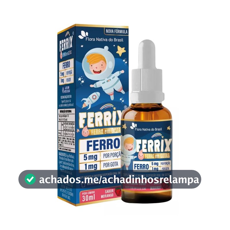 FERRIX (Ferro infantil) 30ml - Flora Nativa Sabor:Morango