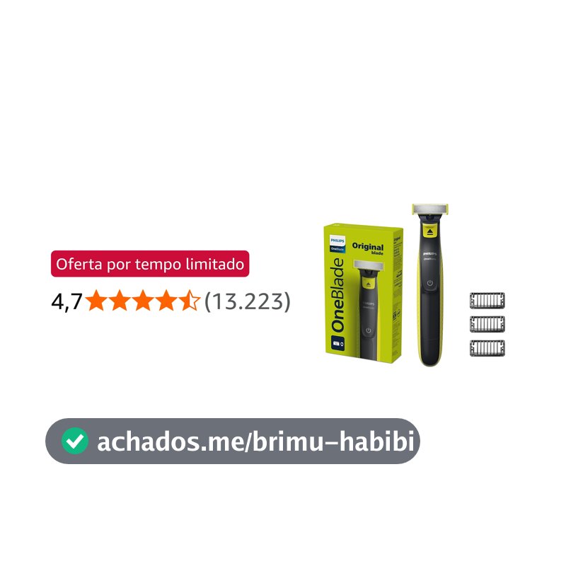 Philips OneBlade Barbeador e Aparador Elétrico: Raspa, Apara e Contorna