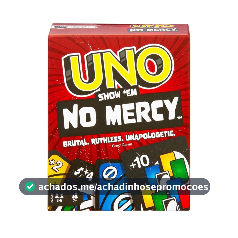 UNO Jogo de Cartas No Mercy 7 anos