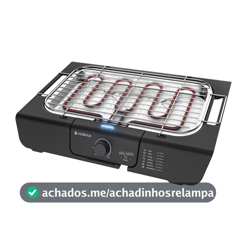 Churrasqueira Elétrica Cadence Grill Menu - 220V