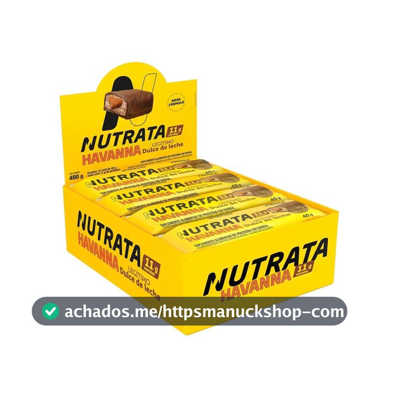Whey Grego Bar Caixa 12unid - Nutrata Barra de Proteina Sabor:Havanna (Doce de Leite Havanna)