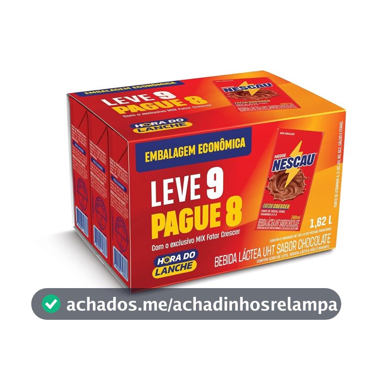 Bebida Láctea Nescau Prontinho 180ml Leve 9 Pague 8