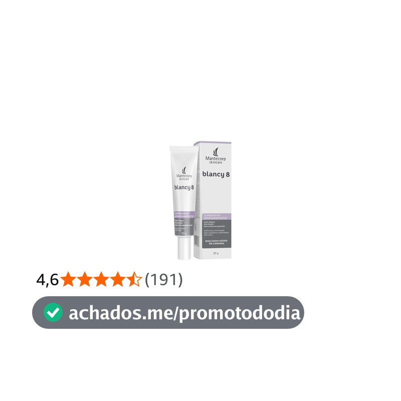 Mantecorp - Clareador Blancy 8 - Tratamento para Hiperpigmentações - 30ml