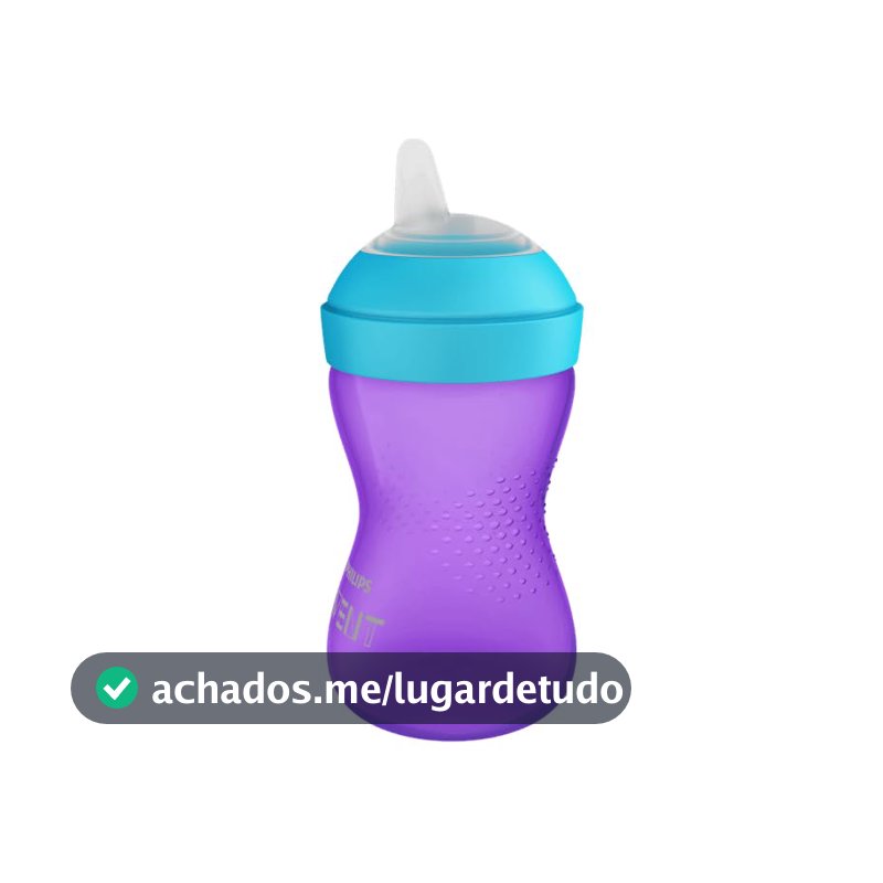 Copo de Transição Philips Avent My Grippy, À Prova de Vazamentos, Para Bebês Acima de 9 Meses -Roxo/azul