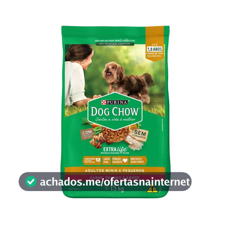 Ração para Cães Adultos de Raças Pequenas Purina Dog Chow, 15kg
