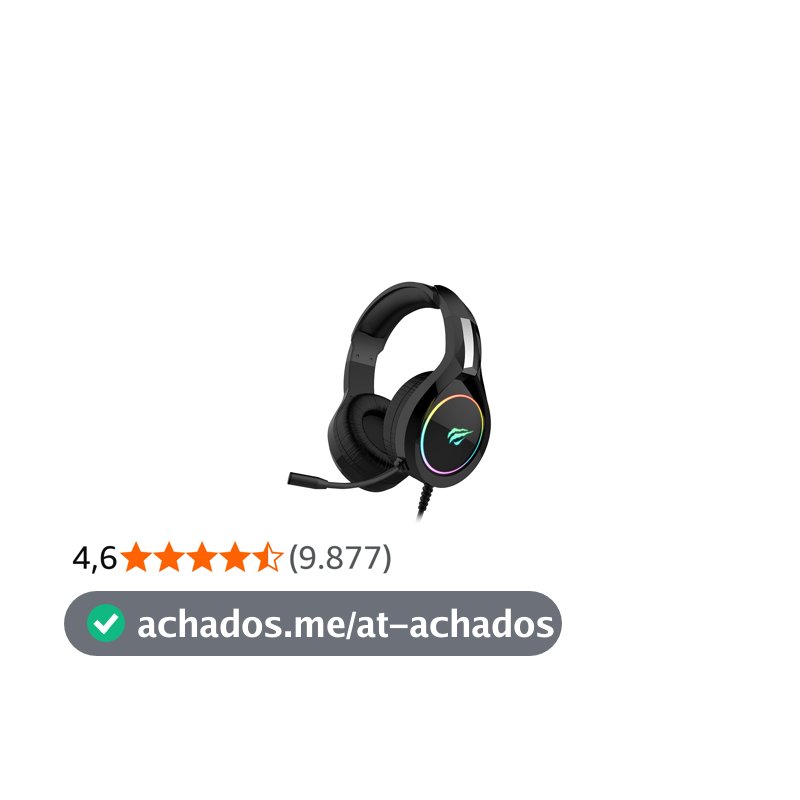 Havit Headphone Fone de Ouvido H2232d, Gamer, Iluminação RGB, com Microfone, Falante de 50mm, Conector 3.5mm, HAVIT, HV-H2232d, Cabo USB para Iluminação