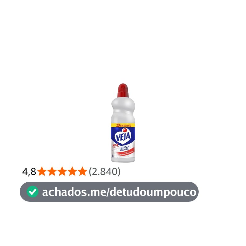 Veja Limpador para Limpeza Pesada Cloro Ativo 2 em 1 - 1L