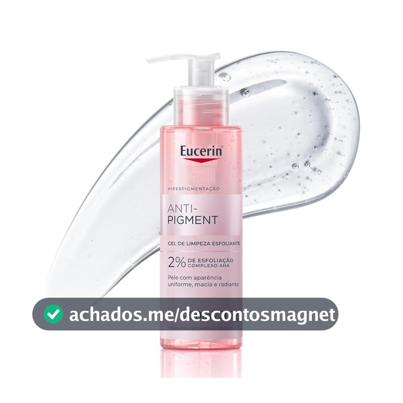 EUCERIN Gel de Limpeza Facial e Corporal 200ml, Anti-Pigment, Esfoliação Suave, Esfoliante, Pele Uniforme