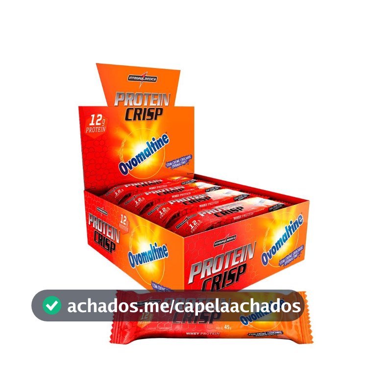 Integralmedica Whey Protein Crisp Bar Ovomaltine 12 Unidades