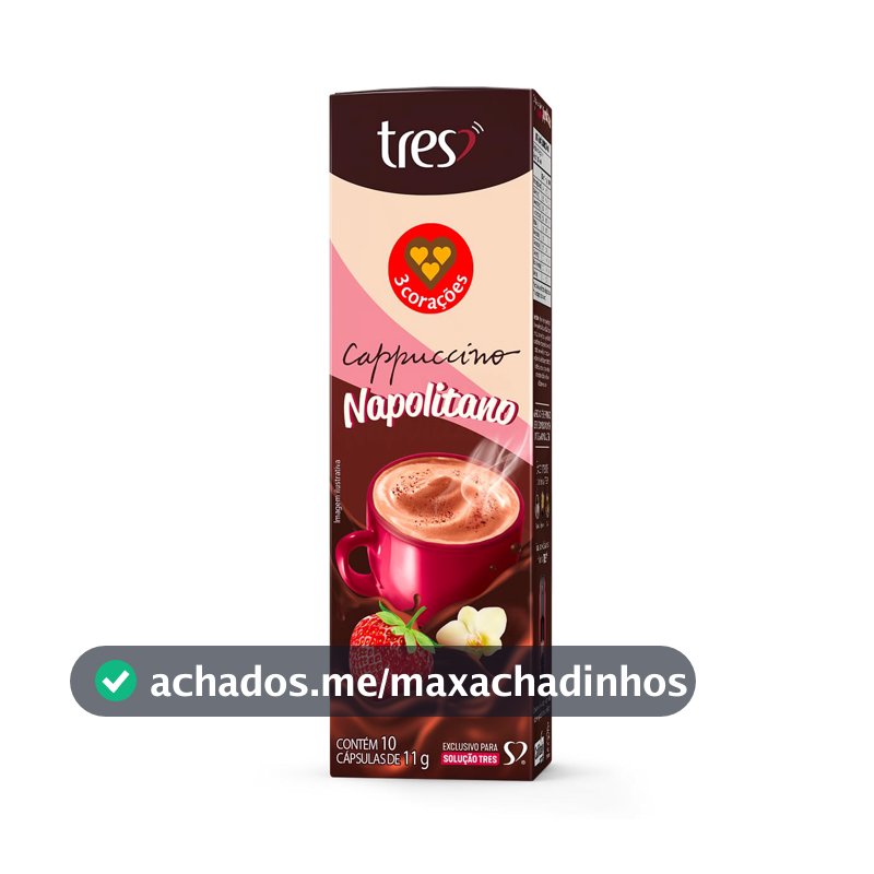 3 Corações Capsula de Cappuccino Napolitano TRES - 10 unid