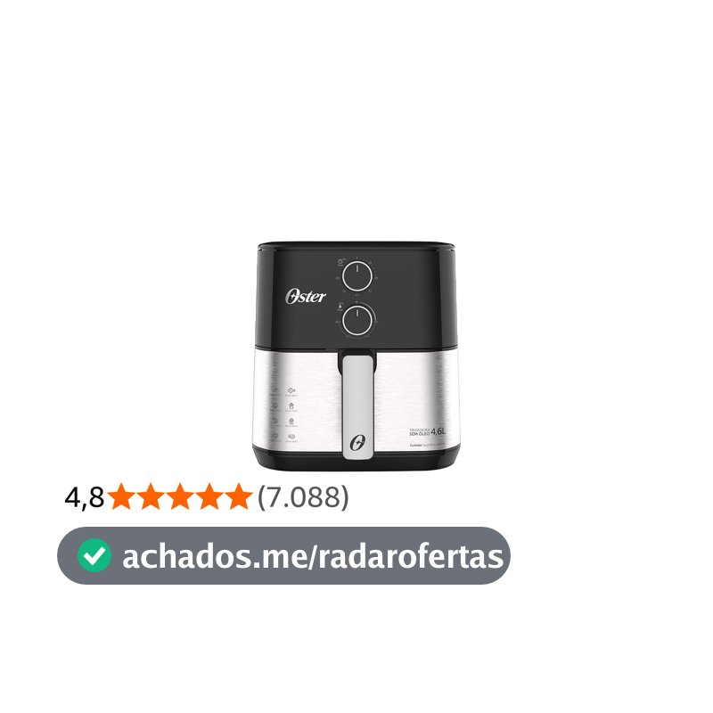 Fritadeira Sem Óleo Oster 127V - OFRT520, PRETO